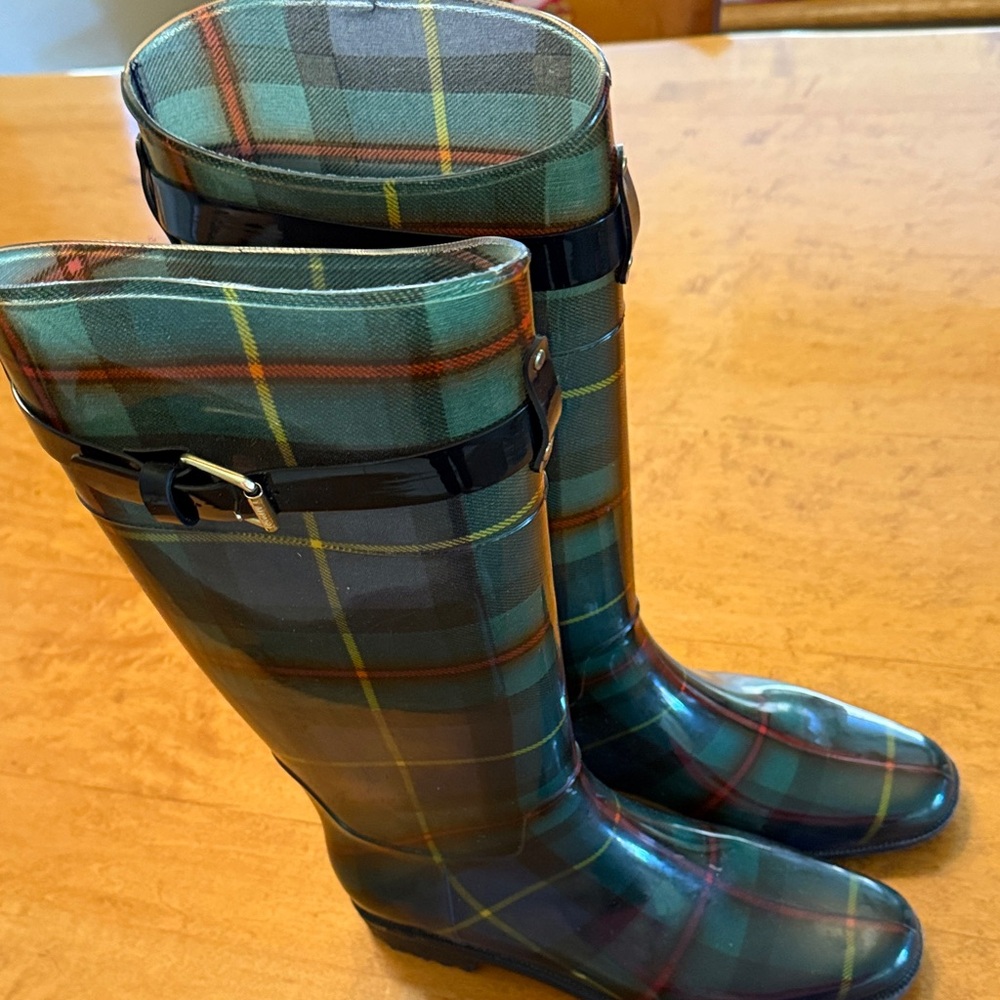 Ralph Lauren - Rosalyn II Boots Tartan Plaid SZ 11